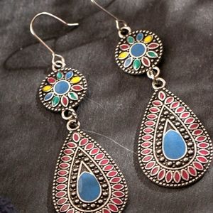 Boho Festival Folk Colorful Drop Dangle Earrings